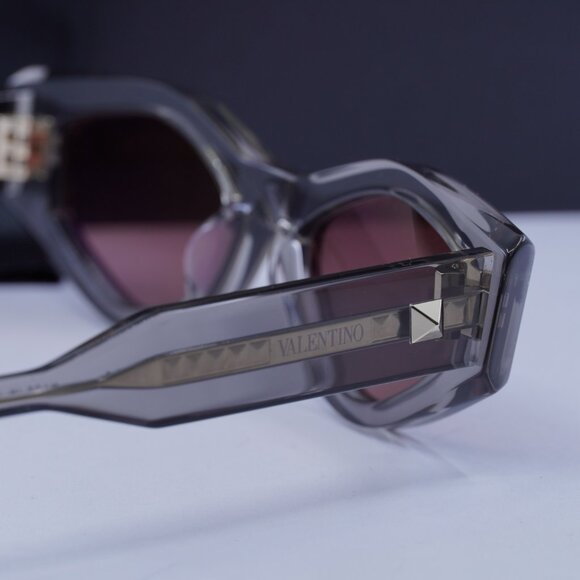 Valentino V-TRE VLS-101C Cat Eye Sunglasses - Translucent Grey main image 5